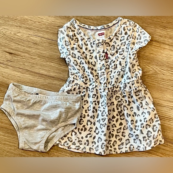 Levi’s Leopard Dress and Bloomers, Size 12 months - Picture 3 of 7